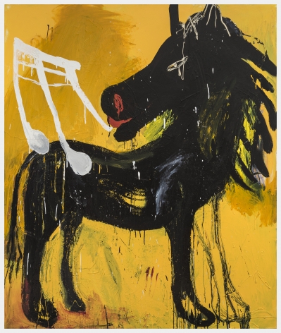 Yellow Horse, 2018, Enamel and acrylic on canvas