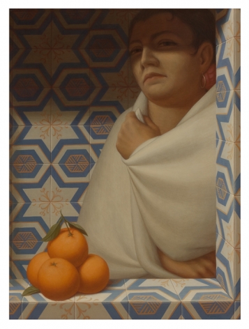 George Tooker, Woman With Oranges, 1977