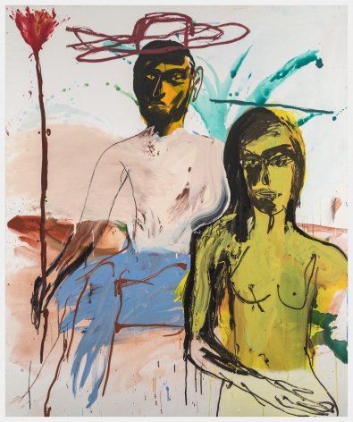 Couple&nbsp;in&nbsp;May, 2019 Acrylic and oil stick on canvas
